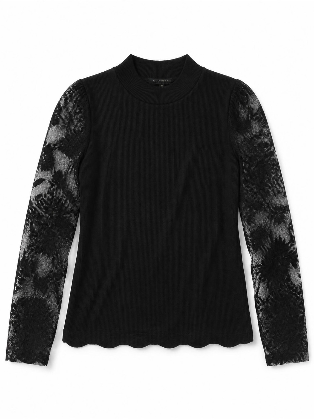 Joseph A’s Women’s Silk & Black Lace-Long Sleeve Top (New with Tag)